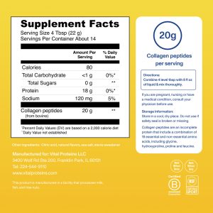 Lemon Collagen Peptides – 11 oz